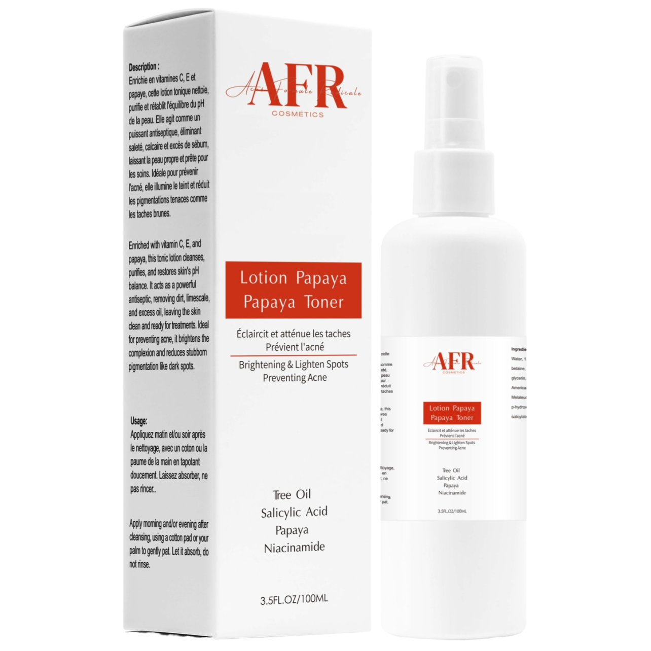 Lotion Tonique Illuminatrice
Papaye + Vitamine C